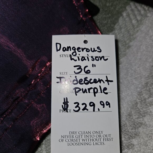 4XL NWT VINTAGE tight lacing steel boned Purple Corset - Picture 4 of 15